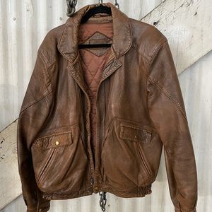 Leather Bomber Jacket